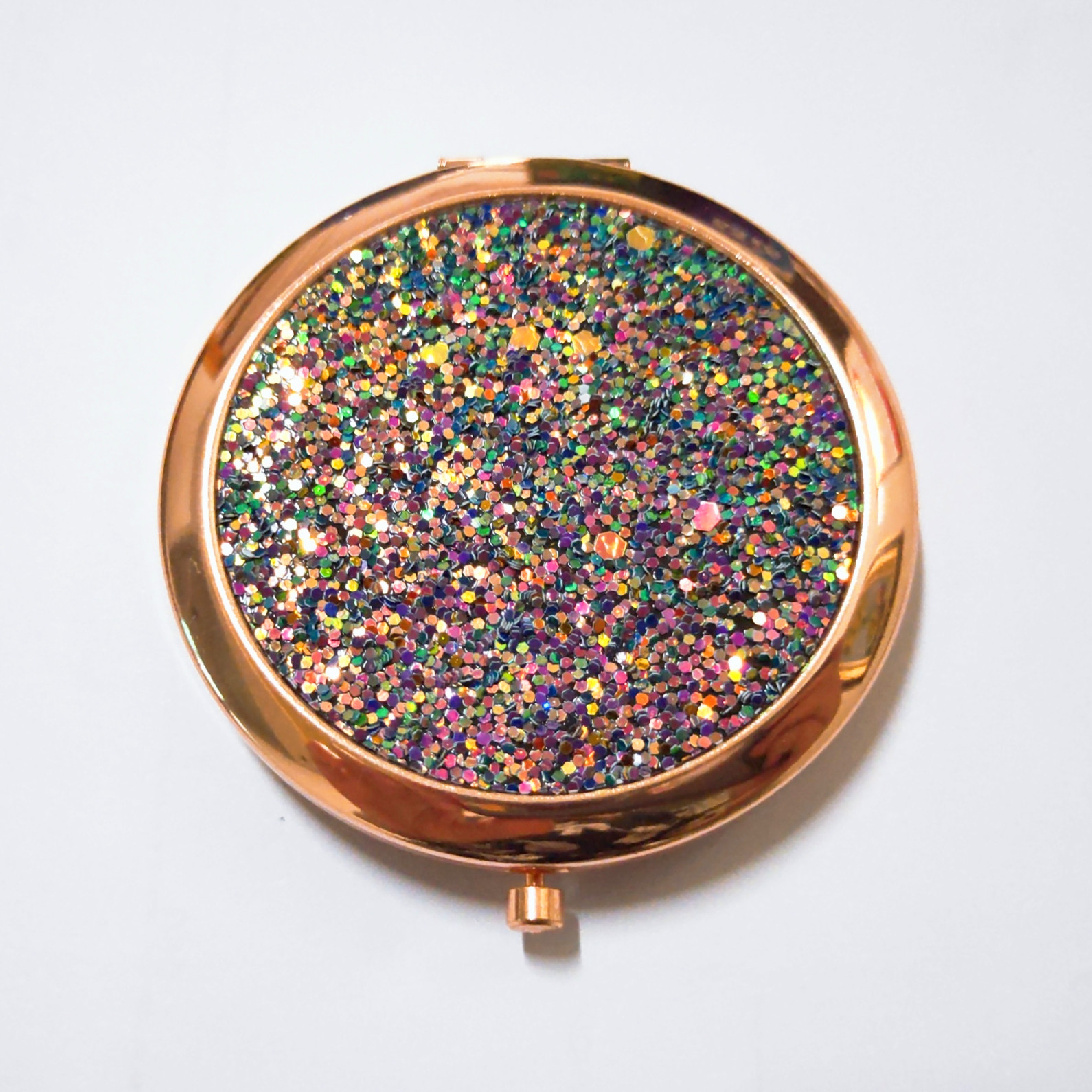 bling glitter deco compact mirror for travel girls make up 