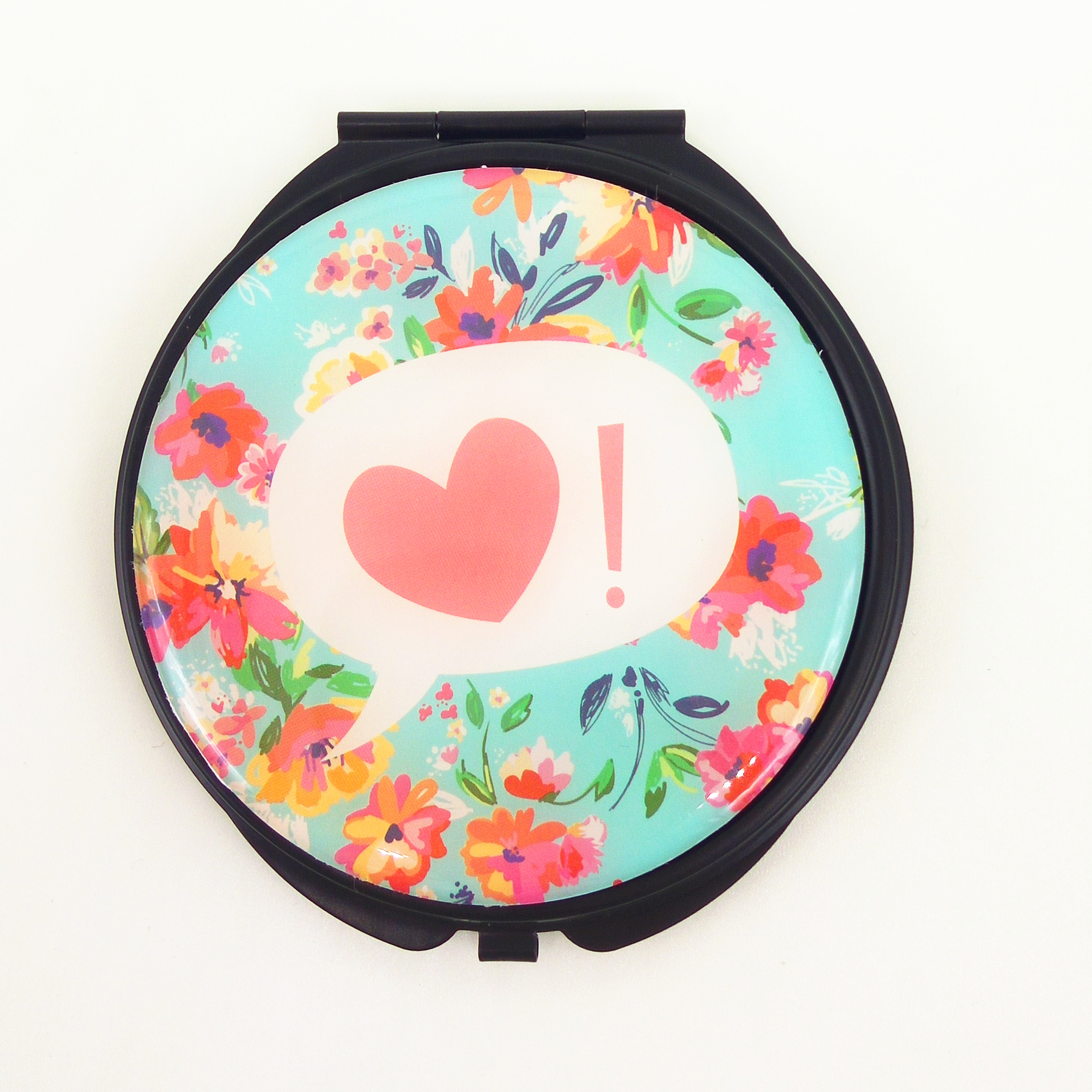 custom design flower favor compact mirror for nearsight makeup